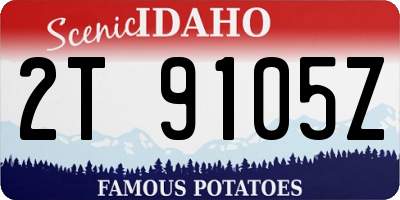 ID license plate 2T9105Z