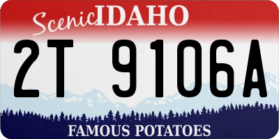 ID license plate 2T9106A