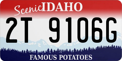 ID license plate 2T9106G