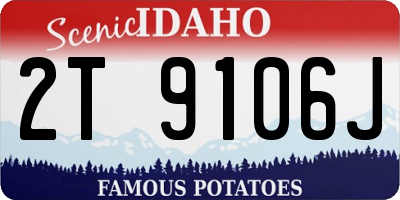 ID license plate 2T9106J