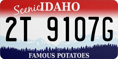 ID license plate 2T9107G