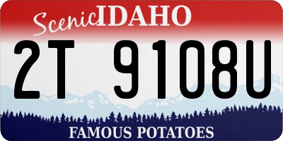 ID license plate 2T9108U