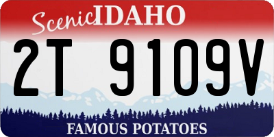ID license plate 2T9109V