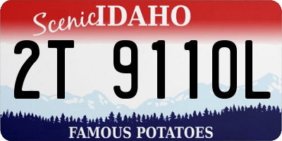 ID license plate 2T9110L