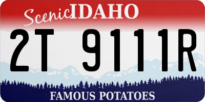 ID license plate 2T9111R