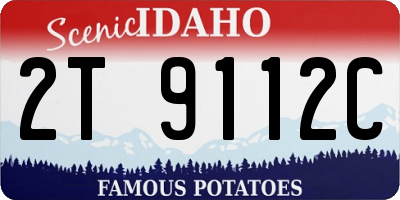 ID license plate 2T9112C