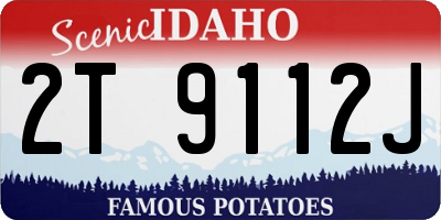 ID license plate 2T9112J
