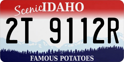 ID license plate 2T9112R