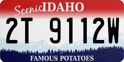 ID license plate 2T9112W