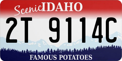 ID license plate 2T9114C