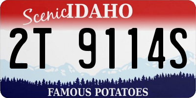ID license plate 2T9114S