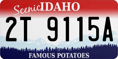 ID license plate 2T9115A