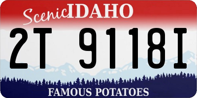 ID license plate 2T9118I
