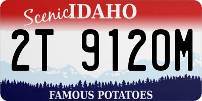 ID license plate 2T9120M