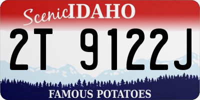 ID license plate 2T9122J