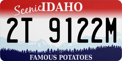 ID license plate 2T9122M