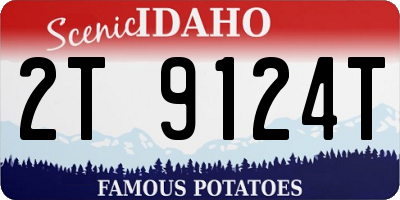 ID license plate 2T9124T