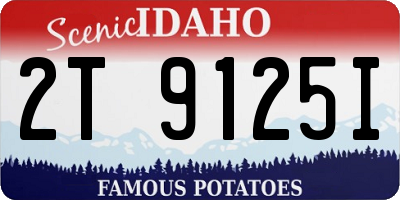 ID license plate 2T9125I