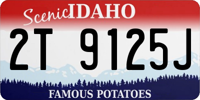ID license plate 2T9125J