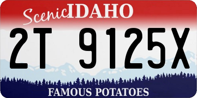 ID license plate 2T9125X
