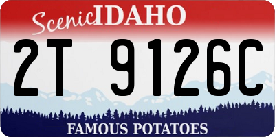 ID license plate 2T9126C