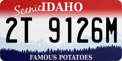 ID license plate 2T9126M
