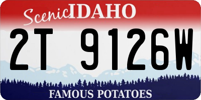 ID license plate 2T9126W