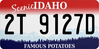 ID license plate 2T9127D