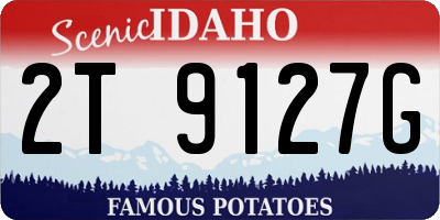 ID license plate 2T9127G