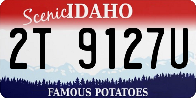 ID license plate 2T9127U