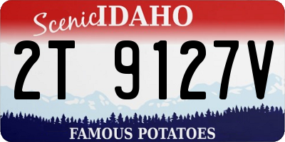 ID license plate 2T9127V