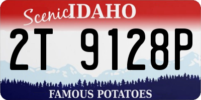 ID license plate 2T9128P