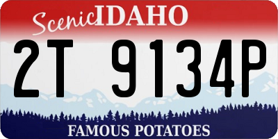 ID license plate 2T9134P