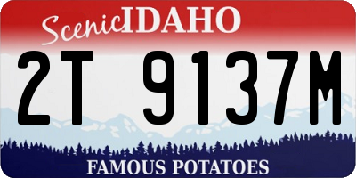 ID license plate 2T9137M