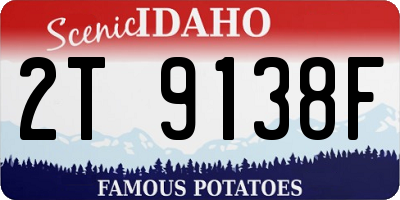 ID license plate 2T9138F