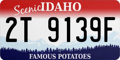 ID license plate 2T9139F