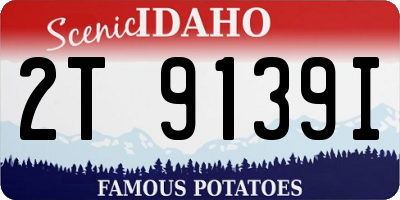ID license plate 2T9139I