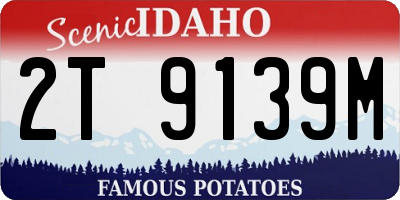 ID license plate 2T9139M