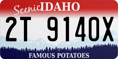 ID license plate 2T9140X