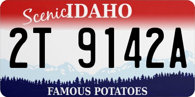 ID license plate 2T9142A
