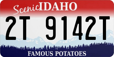 ID license plate 2T9142T