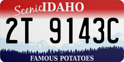 ID license plate 2T9143C