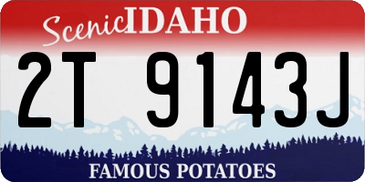 ID license plate 2T9143J