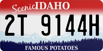 ID license plate 2T9144H
