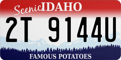 ID license plate 2T9144U