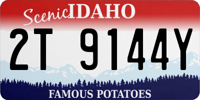 ID license plate 2T9144Y