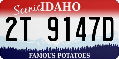 ID license plate 2T9147D