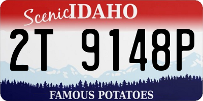 ID license plate 2T9148P