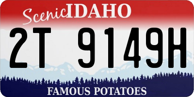 ID license plate 2T9149H