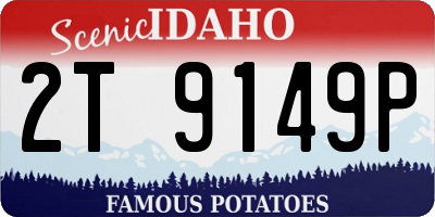 ID license plate 2T9149P